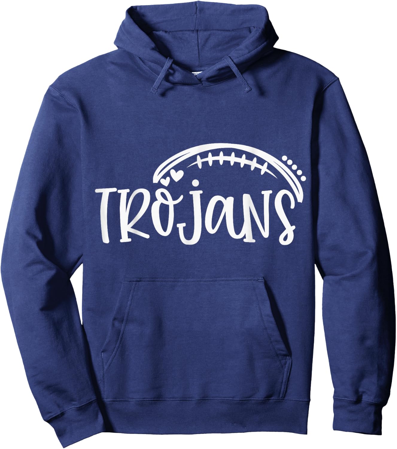 Trojans Pride Football School Spirit Game Day Hoodie - Hoodie | Navy