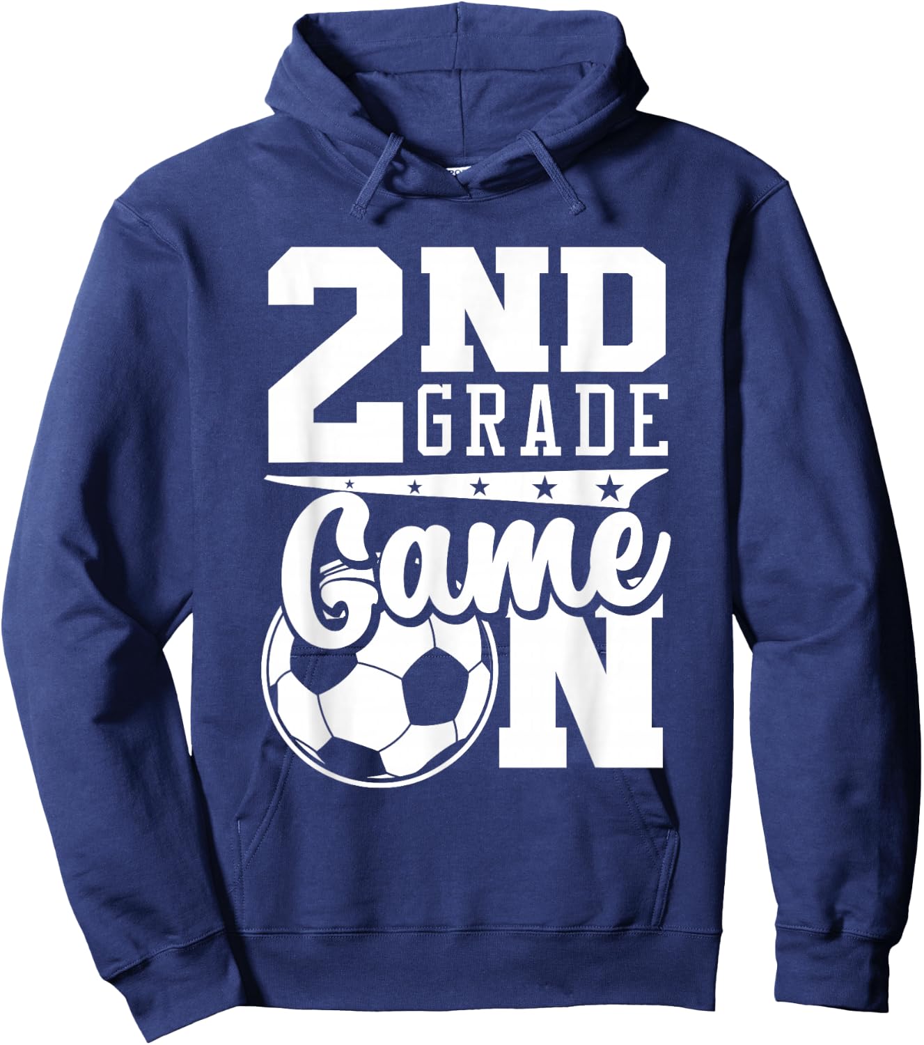 2nd Grade Game On Back To School Soccer Boy Second Grade Hoodie - Hoodie | Navy
