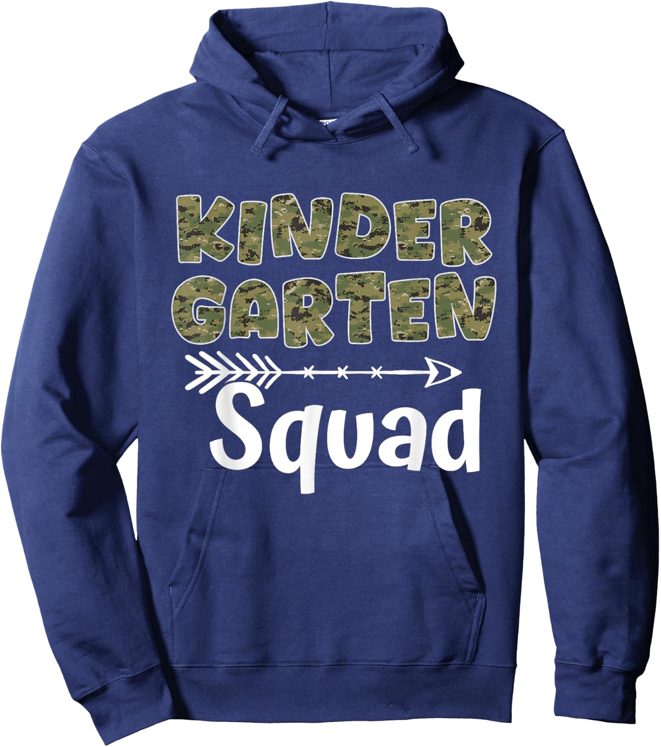 First Day Kindergarten Squad Camo Kinder Teacher Student Hoodie - Hoodie | Navy