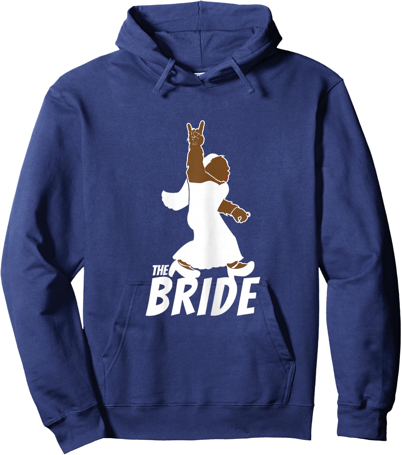 Funny Bigfoot Rock and Roll Wedding Party Gift Bride Hoodie - Hoodie | Navy