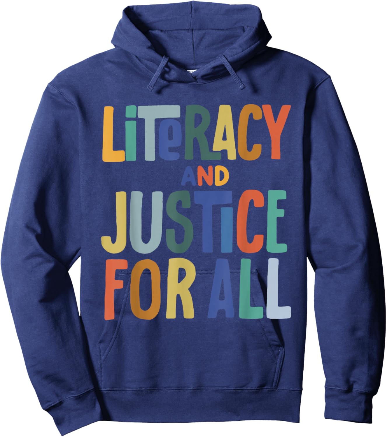 Literacy and Justice for All Protect Libraries Banned Books Hoodie - Hoodie | Navy