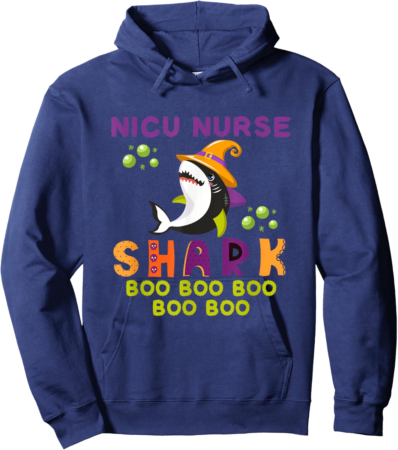 Nicu Nurse Shark Funny Halloween Outfit Costume Hoodie - Hoodie | Navy