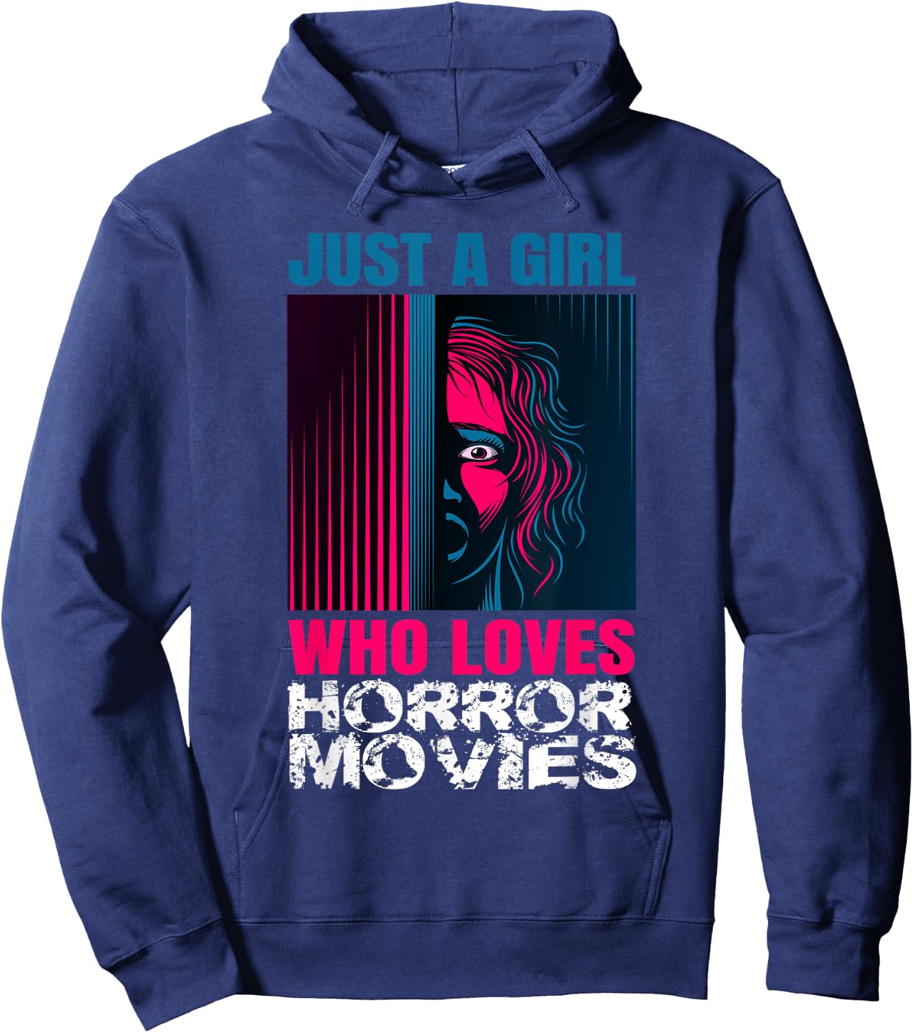 Just A Girl Horror Movies Halloween Costume Horror Movie Hoodie - Hoodie | Navy