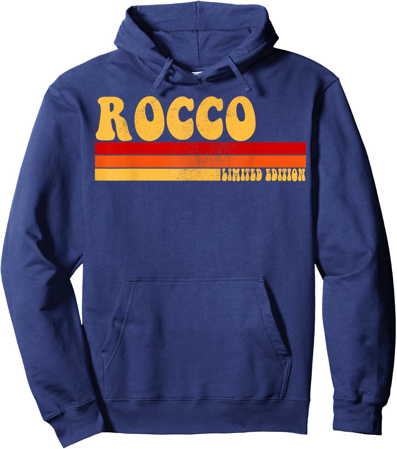 ROCCO Name Personalized Idea Men Retro Vintage ROCCO Hoodie - Hoodie | Navy