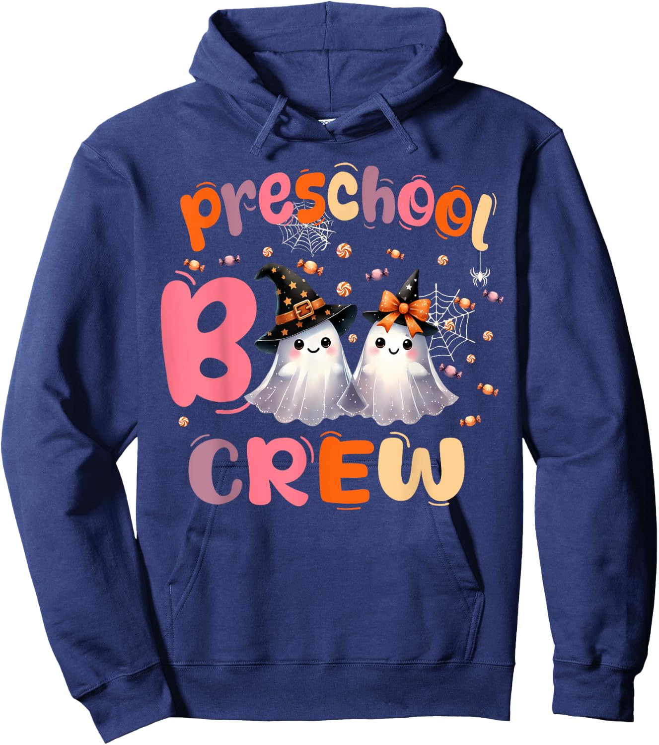 Retro Preschool boo crew Halloween Costume Preschool kids Hoodie - Hoodie | Navy