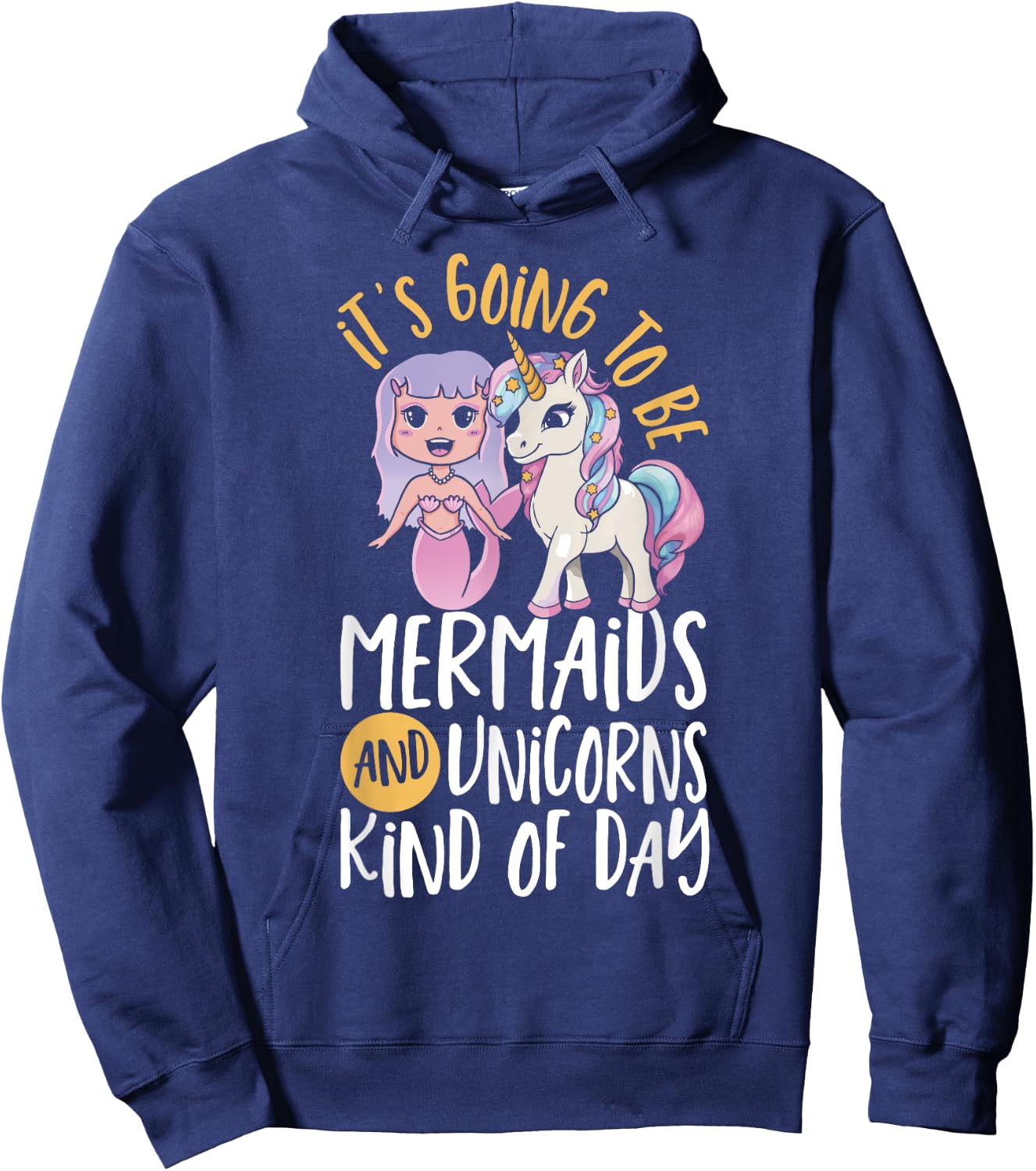 Unicorn Mermaid Funny Mermicorn Women Crazy Day Unicorn Hoodie - Hoodie | Navy