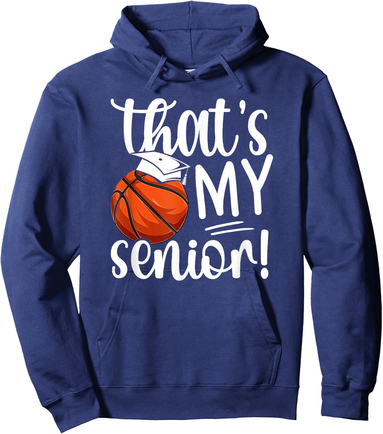 That's My Basketball Senior Mom 2026 Basketball Senior Mama Hoodie - Hoodie | Navy