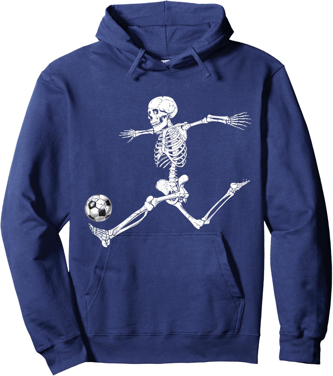Soccer Skeleton Halloween Player Catcher Boys Kids Hoodie - Hoodie | Navy
