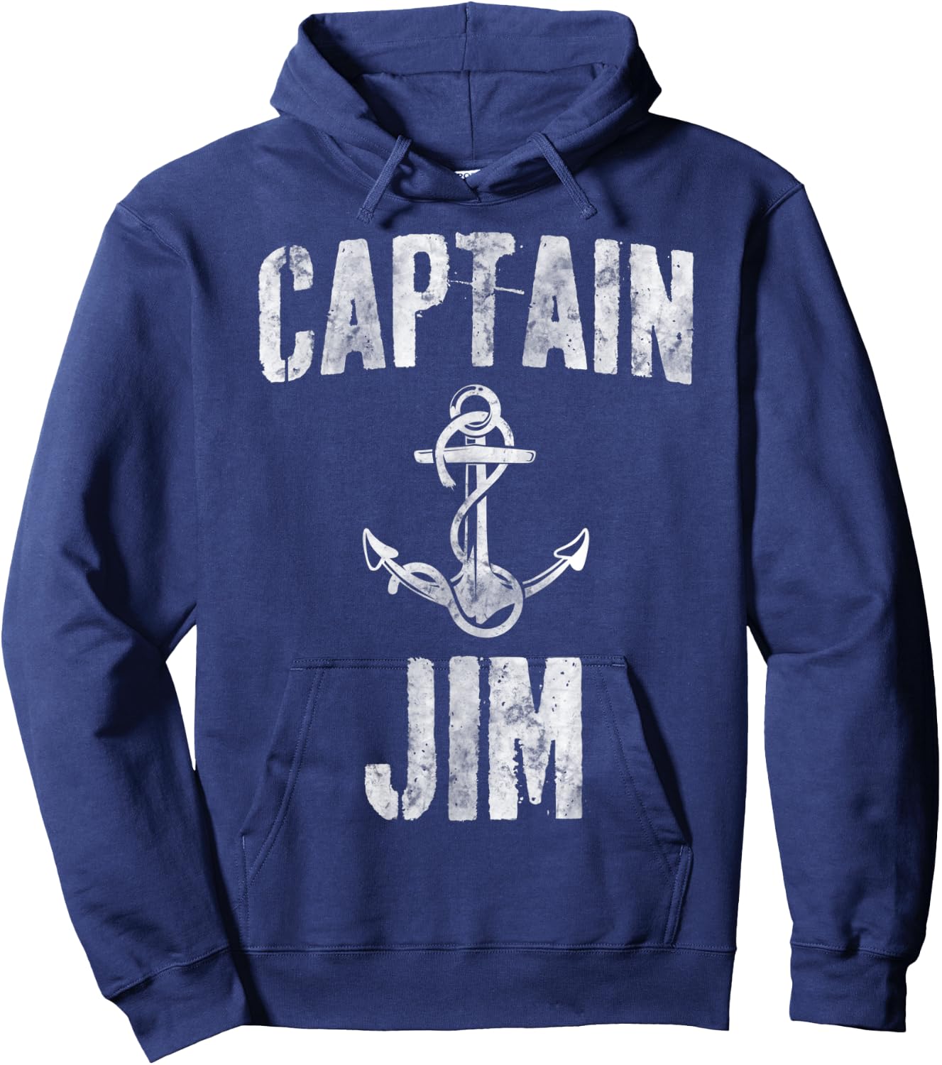 Funny Personalized Boating Shirt First Name Captain Jim Hoodie - Hoodie | Navy
