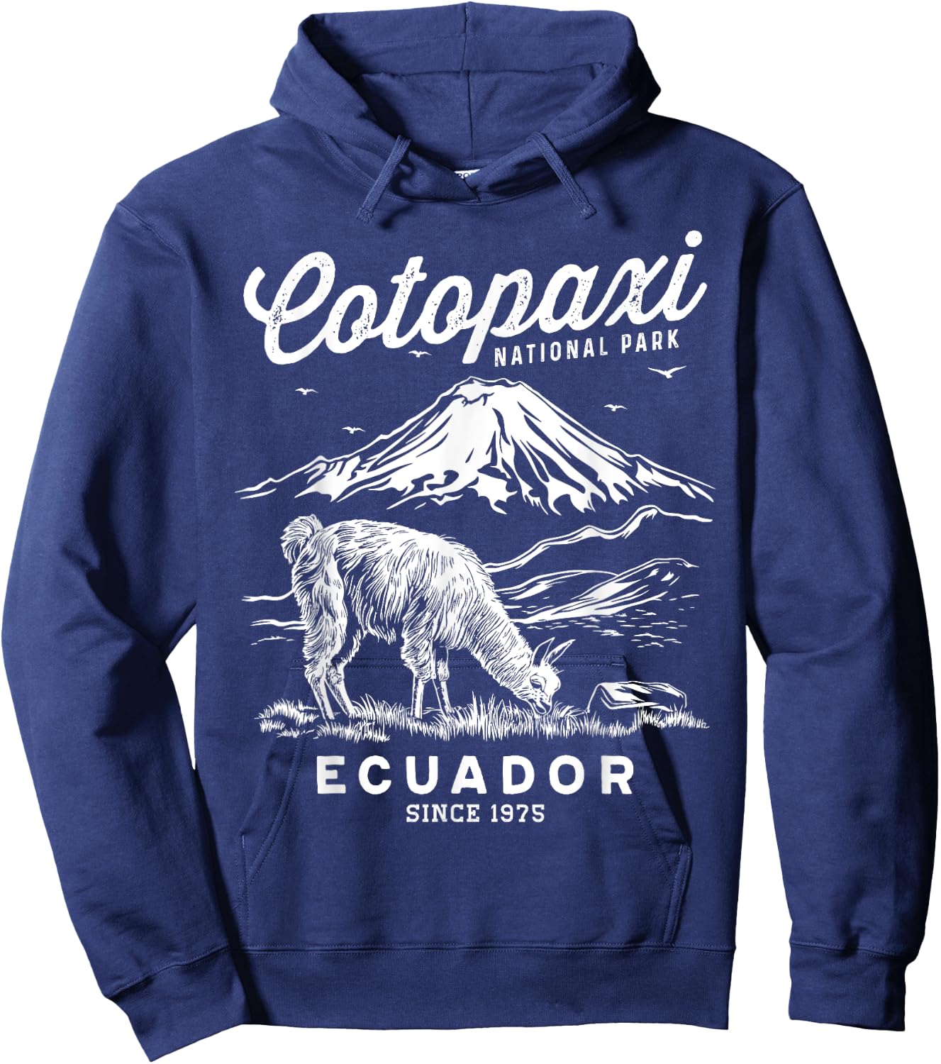 Ecuador Cotopaxi National Park Souvenir Alpaca Hike Hoodie - Hoodie | Navy