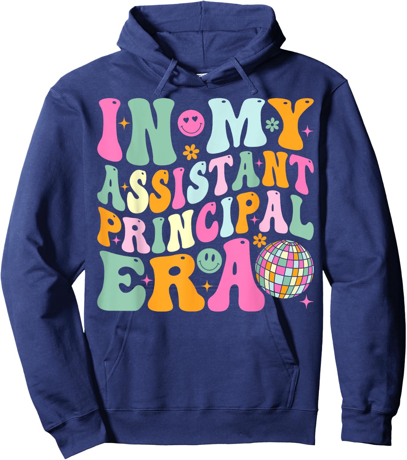 Groovy In My Assistant Principal Era School Worker Hoodie - Hoodie | Navy