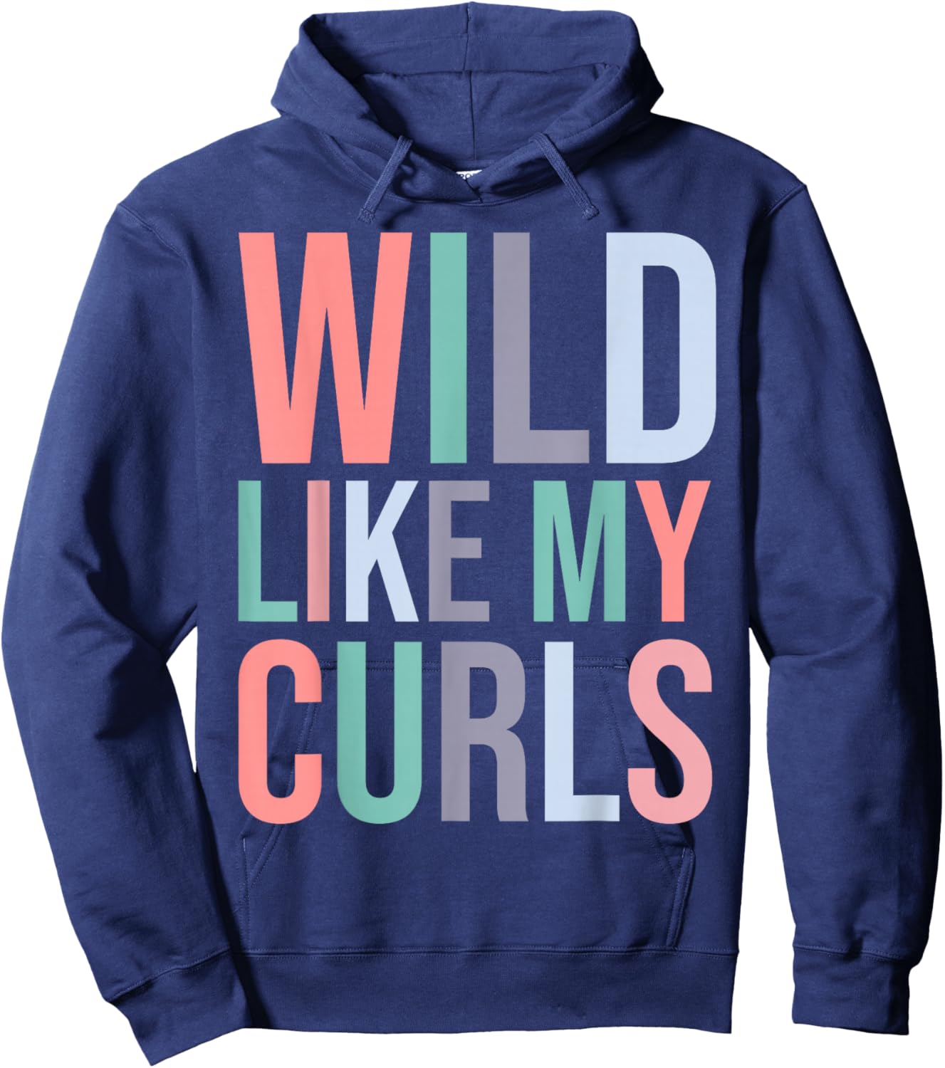 Toddler Girls Wild Like My Curls Funny Curly Hair Hoodie - Hoodie | Navy