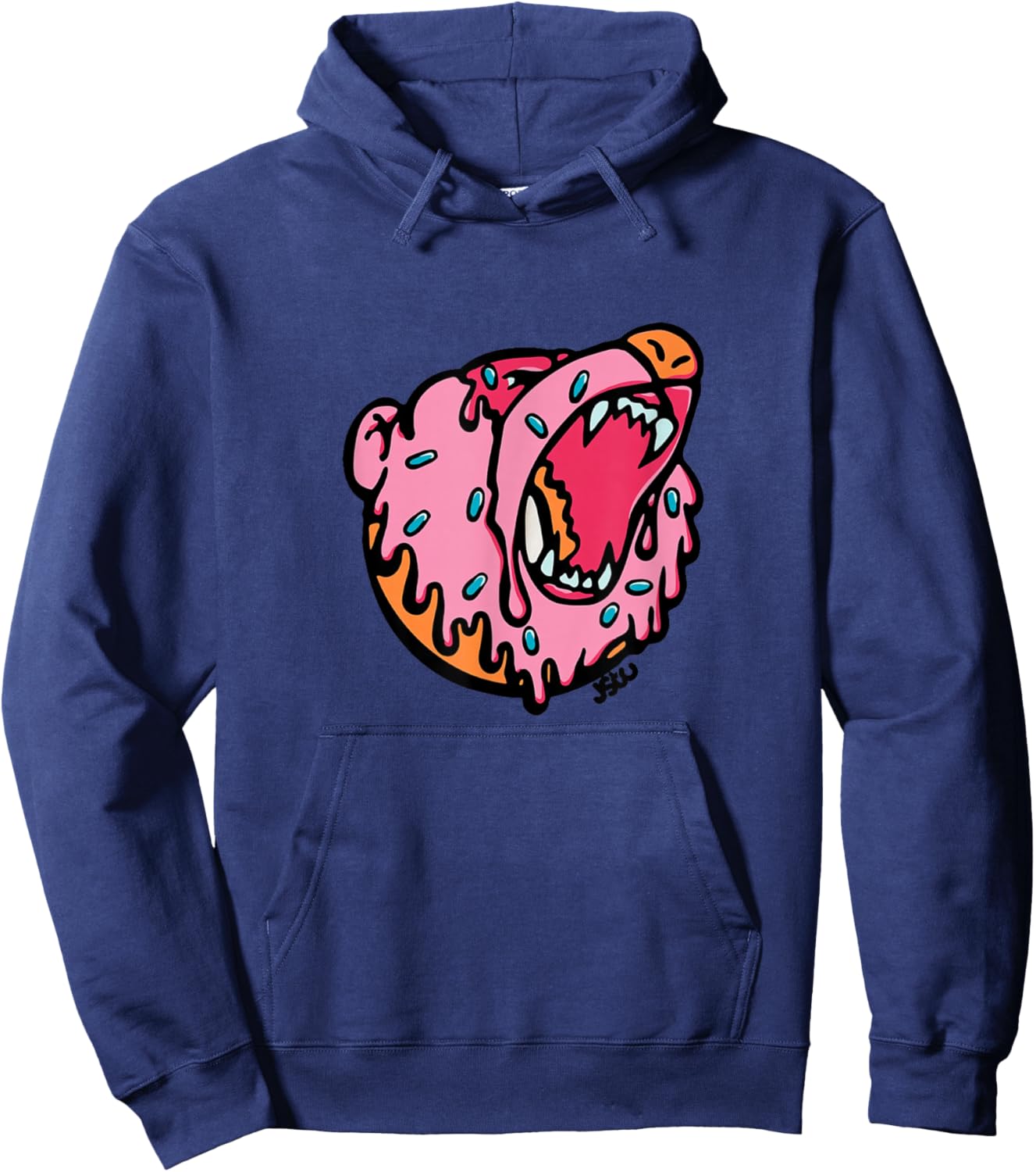 Morejstu Merch Jstu Dough Bear Merch Donut Tiger Hoodie - Hoodie | Navy
