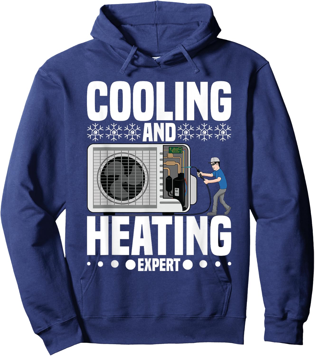HVAC Technician HVAC Mechanic AC Repairman HVAC Engineer Hoodie - Hoodie | Navy