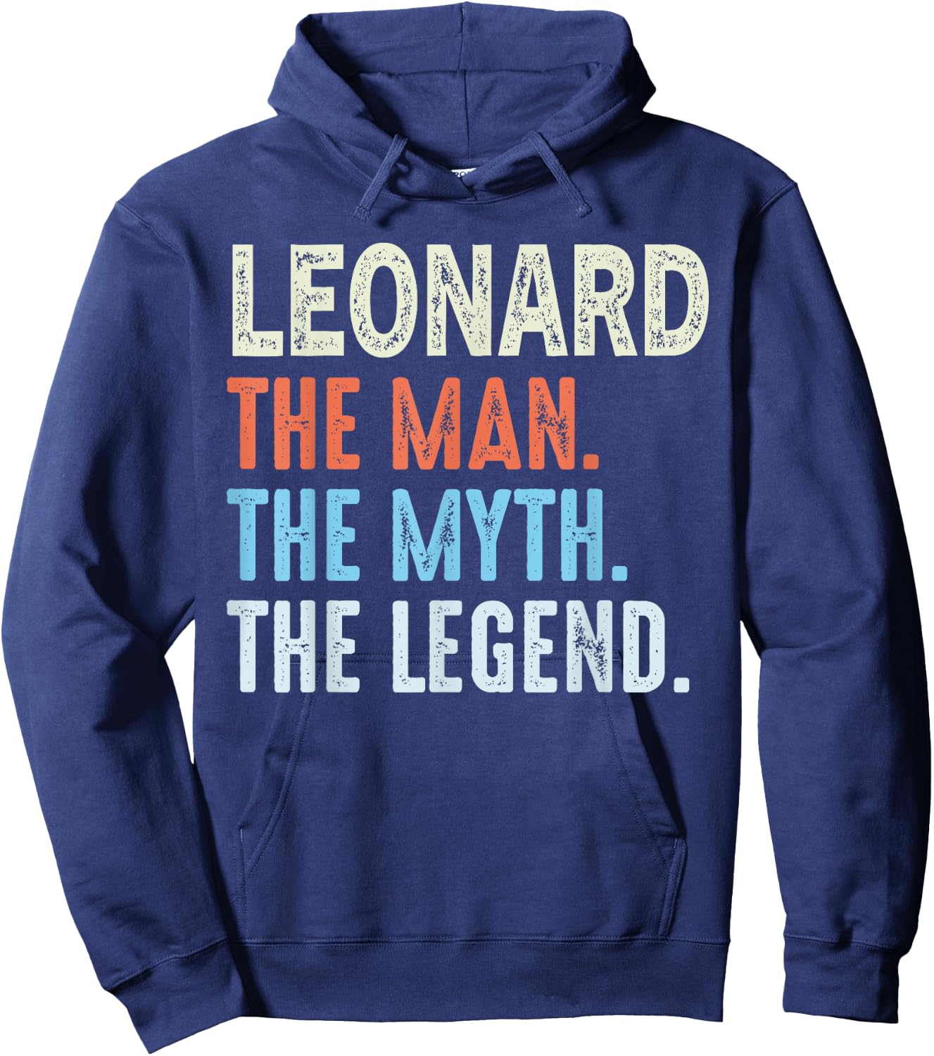 Leonard The Legend Name Personalized Cute Idea Men Vintage Hoodie - Hoodie | Navy