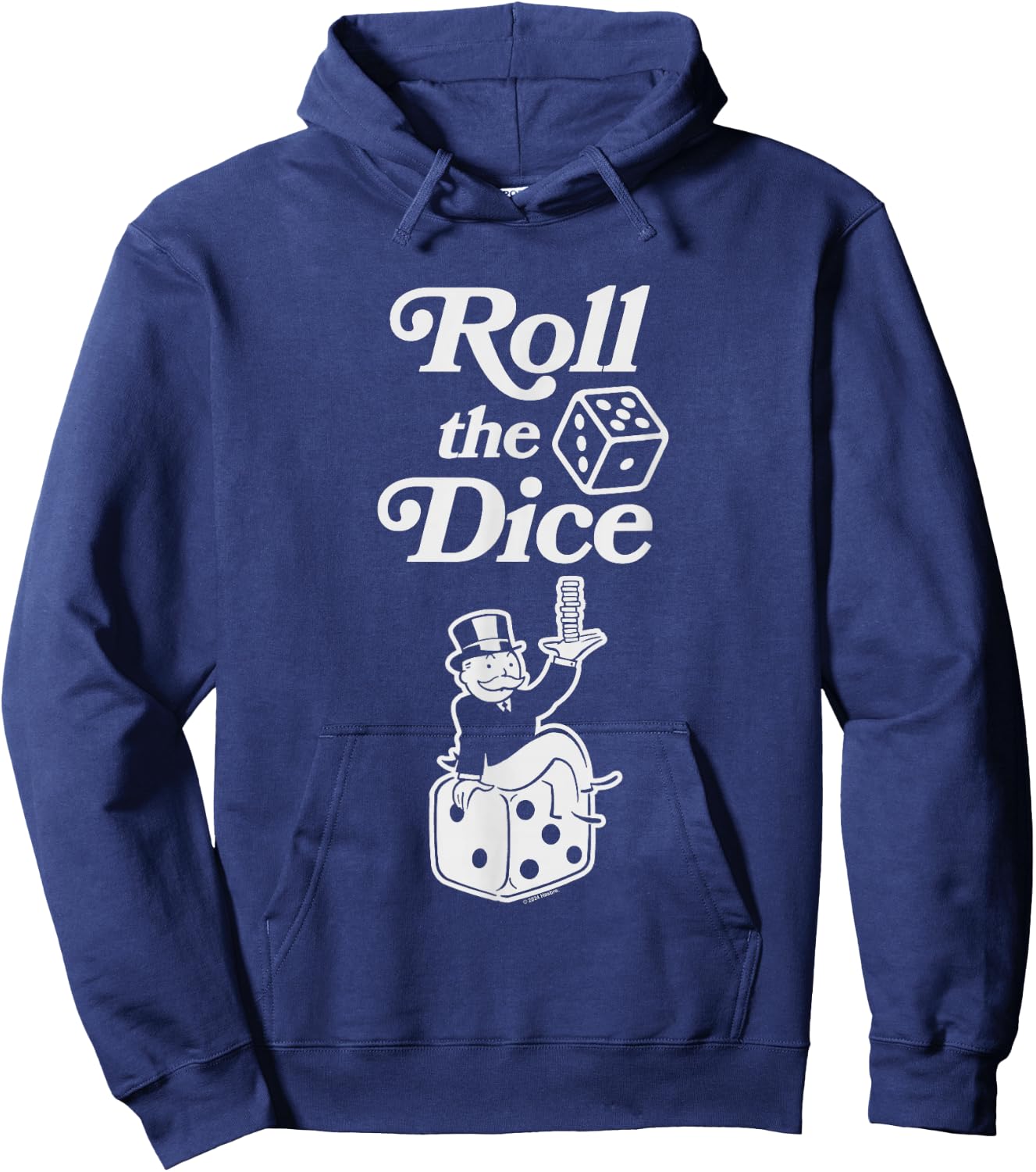 Monopoly Roll The Dice Rich Uncle Milburn Pennybags Logo Hoodie - Hoodie | Navy