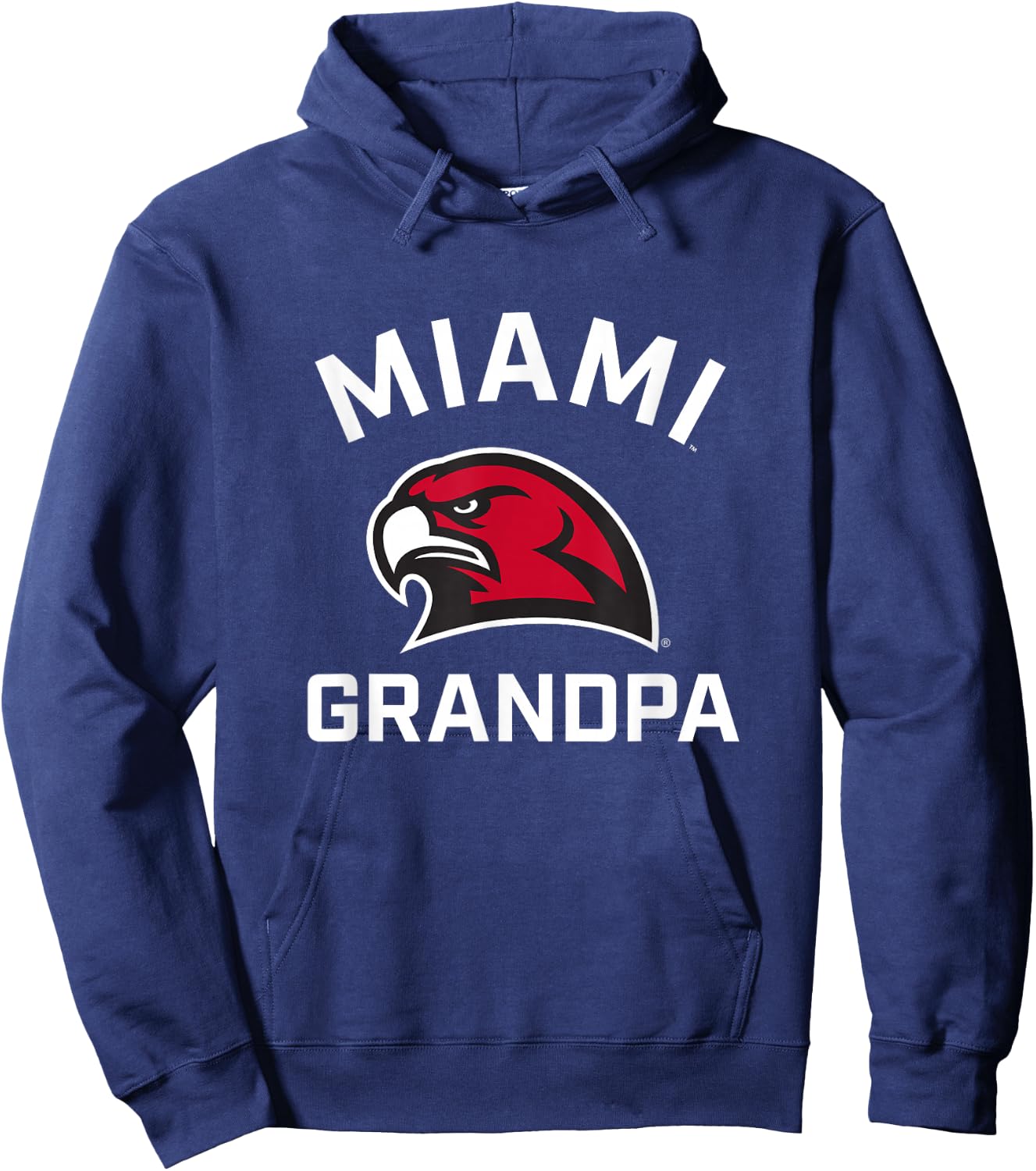 Miami University Ohio Redhawks Arched Grandpa Hoodie - Hoodie | Navy