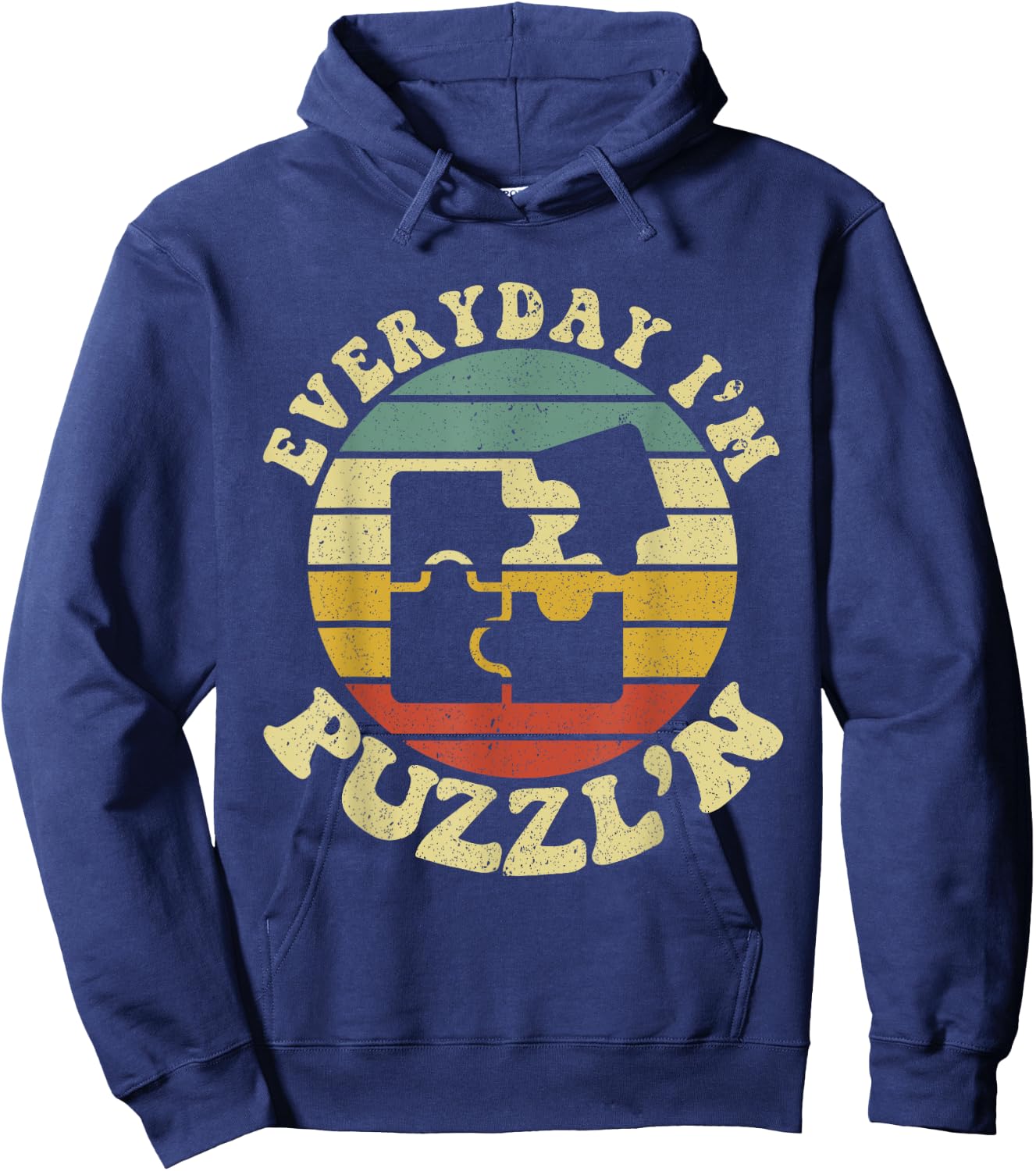 Everyday I'm Puzzl'n Jigsaw Puzzle Lover Hoodie - Hoodie | Navy