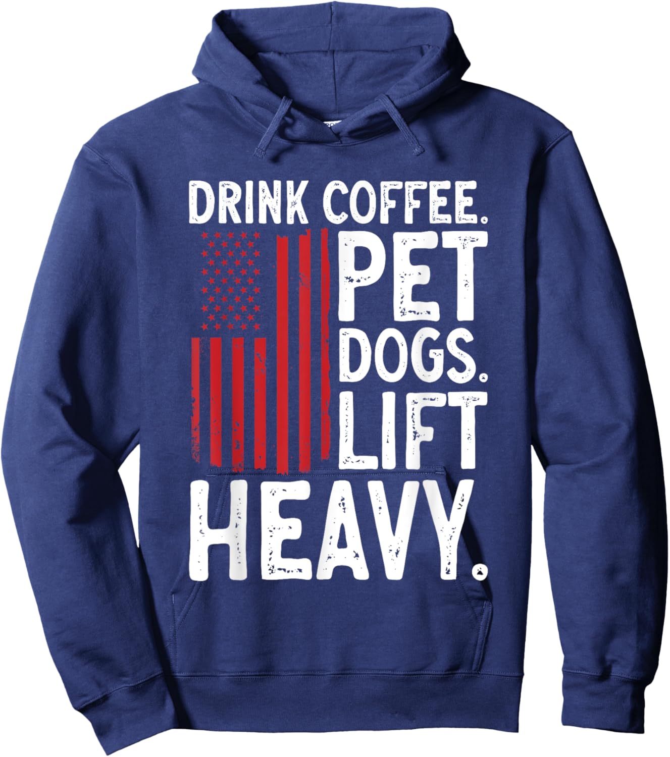 Bodybuilding Weightlifting Drink Coffee Pet Dogs Lift Heavy Hoodie - Hoodie | Navy