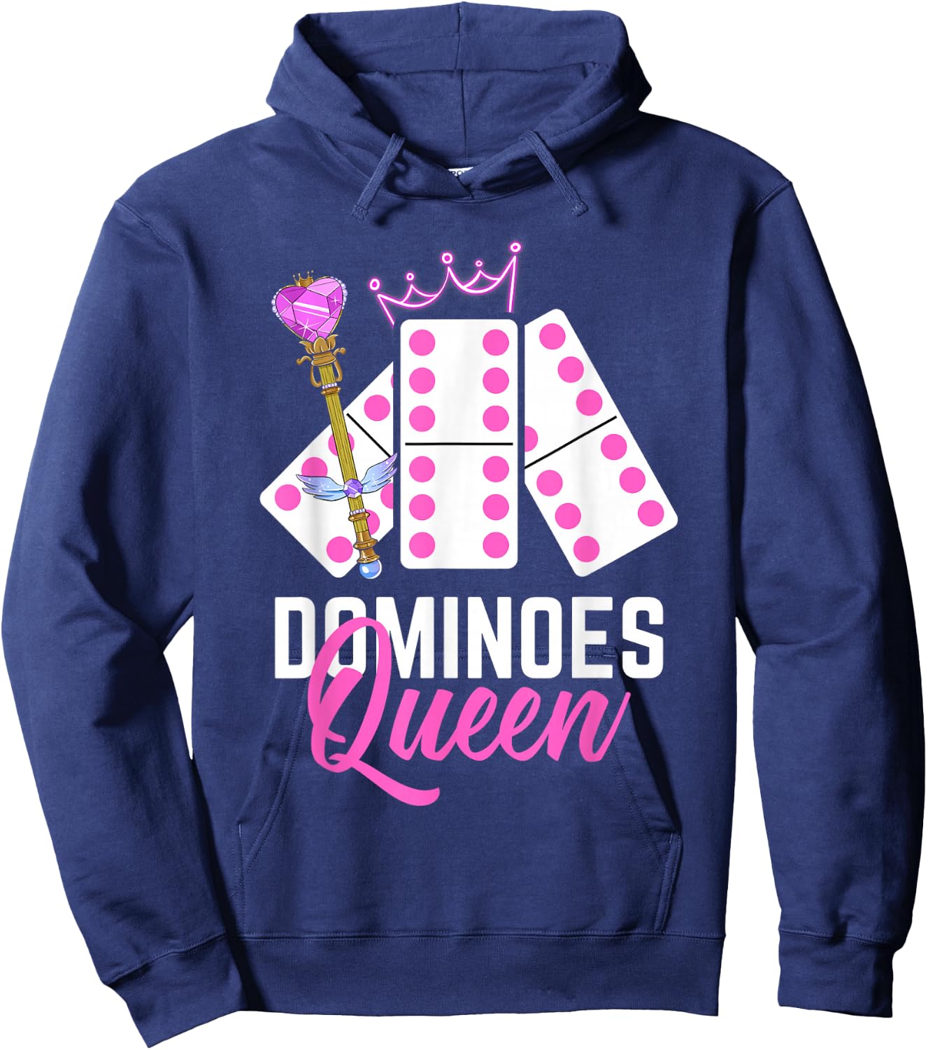 Dominoes Queen Domino Player Dominoes Lover Hoodie - Hoodie | Navy