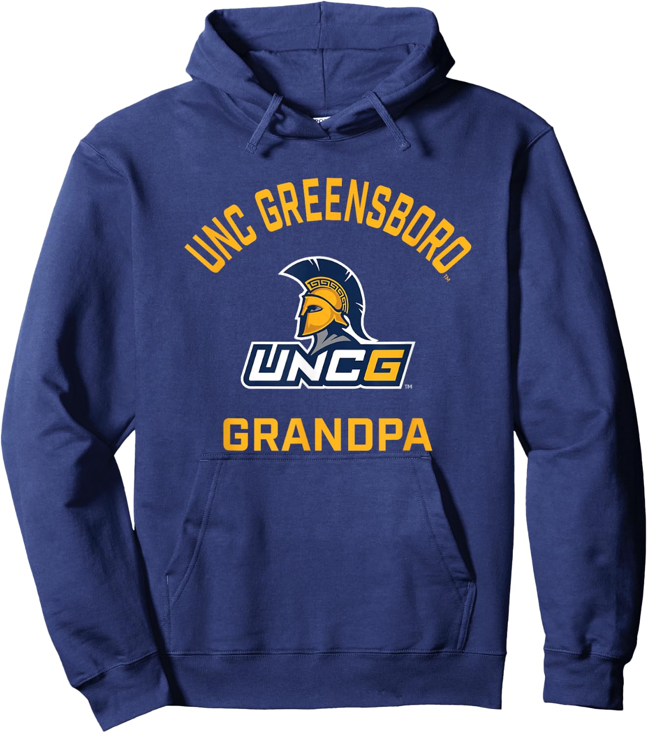 UNC Greensboro UNCG Spartans Arched Grandpa Hoodie - Hoodie | Navy