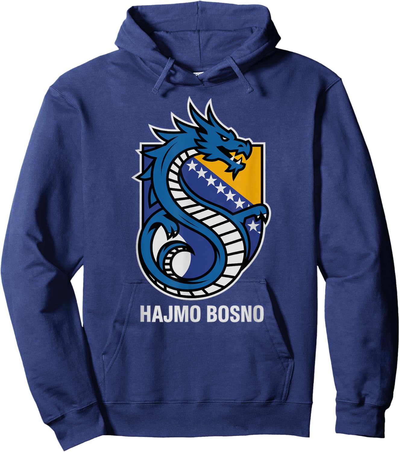 National Bosnia Herzegovina HAJMO BOSNO Country Pride Cheer Hoodie - Hoodie | Navy