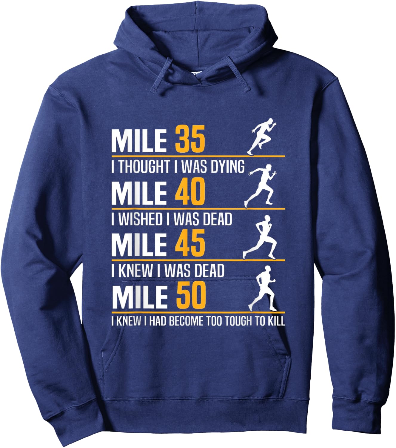 Ultrarunner Training Ultramarathon 50 Miles Ultrarunning Hoodie - Hoodie | Navy