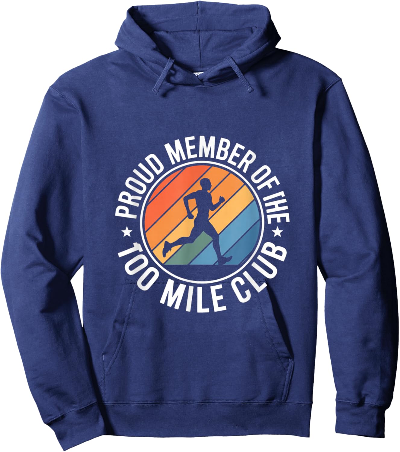 Proud Member Of The 100 Mile Club Ultra Run Trail Running Hoodie - Hoodie | Navy