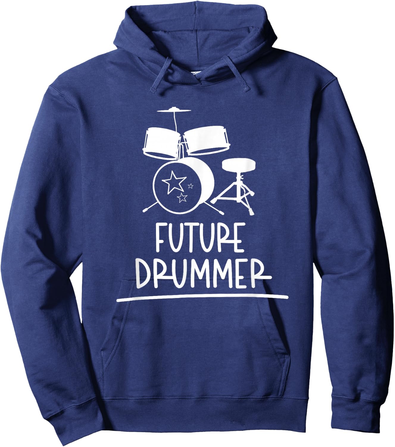 Future Drummer Drum Themed Casual Wear for Toddler Kids Hoodie - Hoodie | Navy