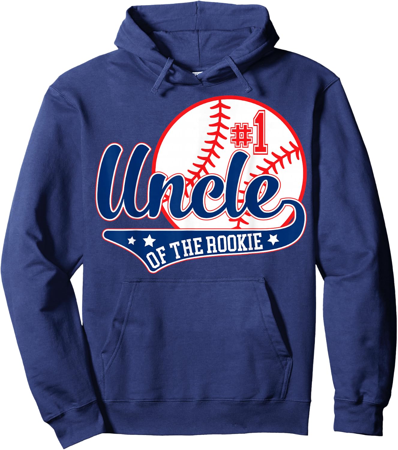 Uncle Rookie of Year 1st Birthday Baseball Theme Matching Hoodie - Hoodie | Navy