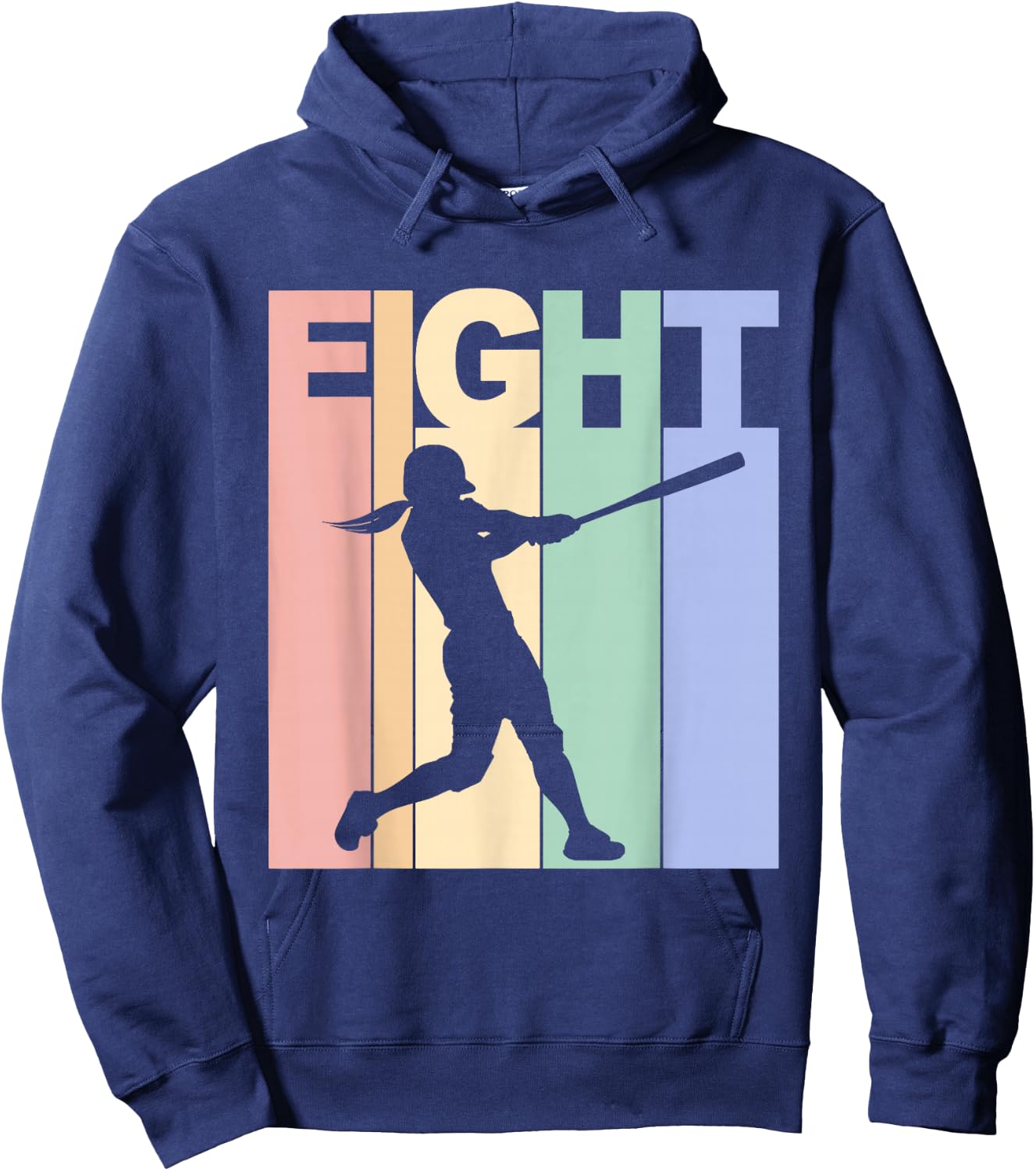 Vintage 8th Birthday Softball Girls 8 Year Old Birthday Hoodie - Hoodie | Navy