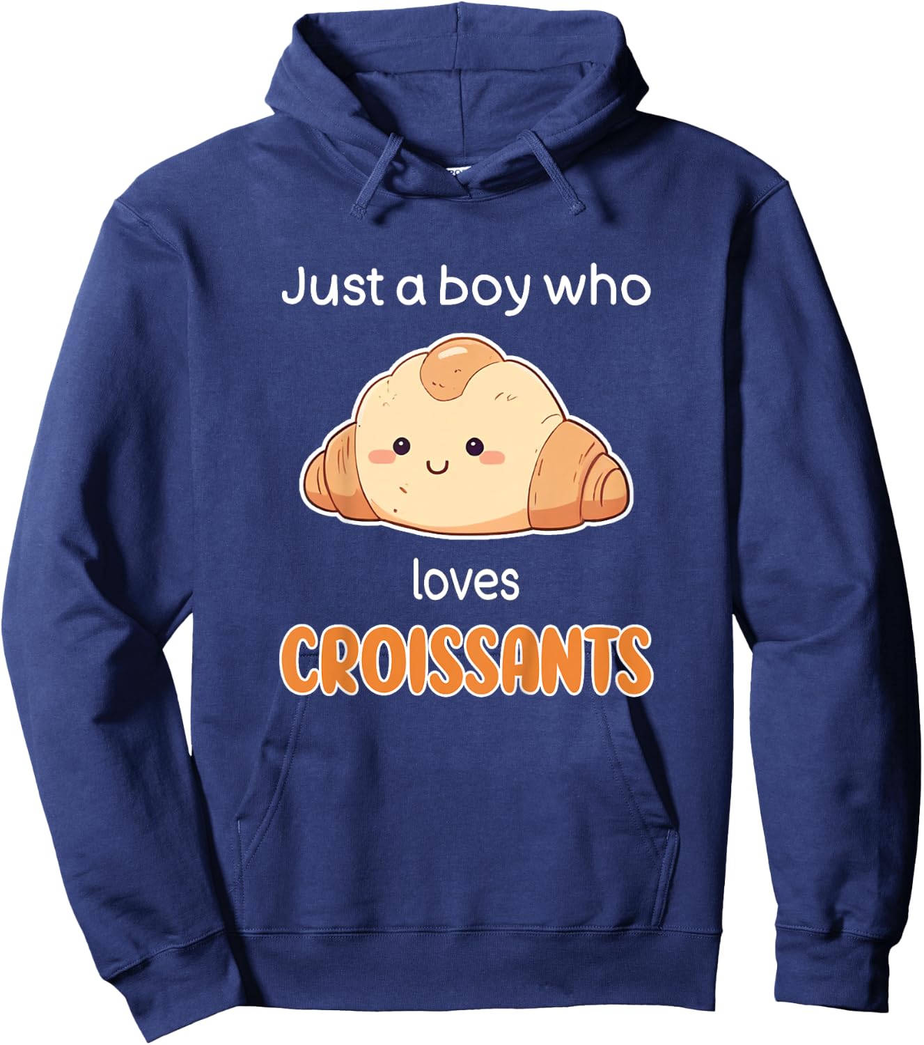 Kids Croissant Shirt Boys I Love Croissants Kids Croissant Lover Hoodie - Hoodie | Navy