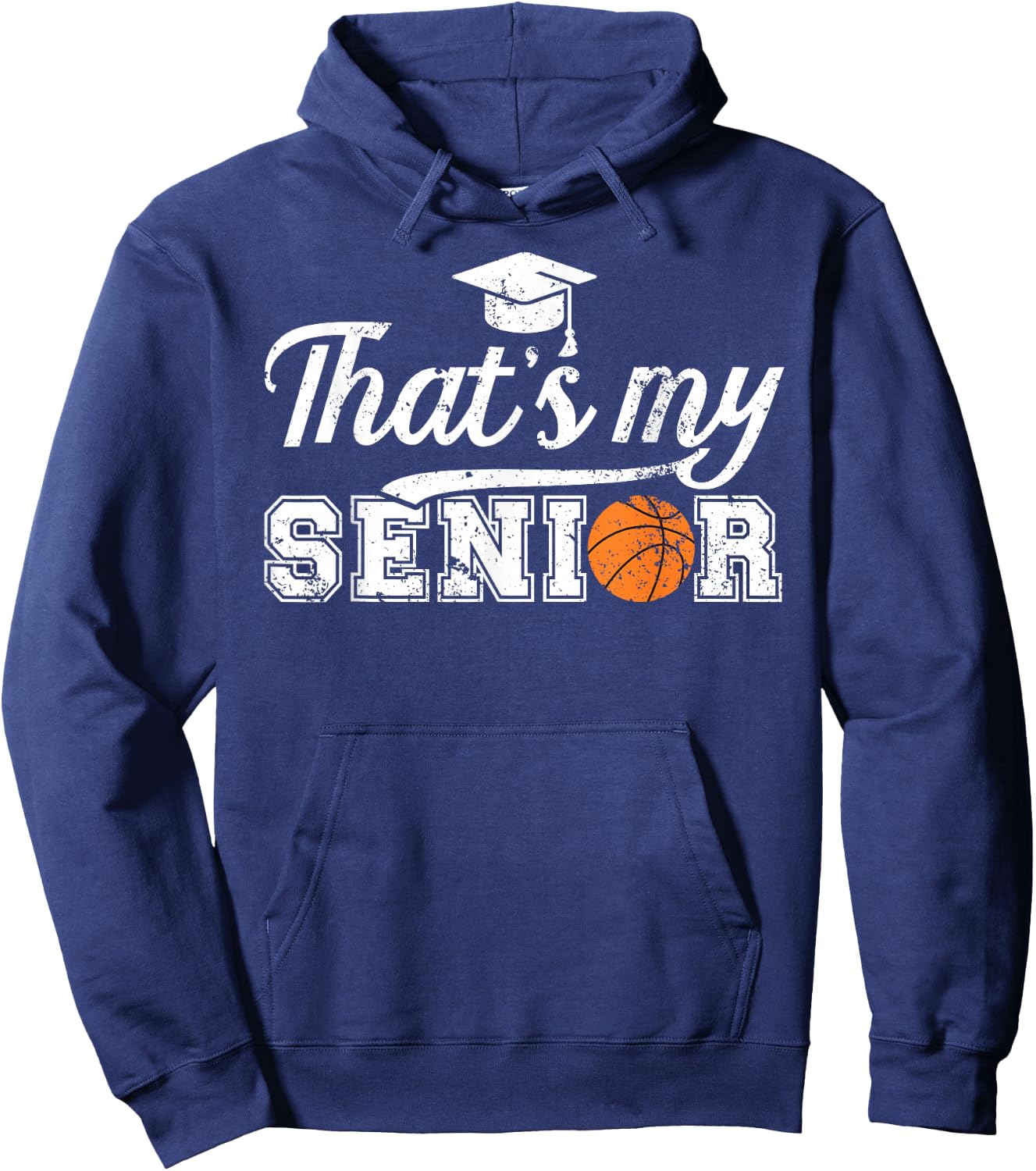 Proud Basketball Senior Dad Basketball Senior Father Hoodie - Hoodie | Navy