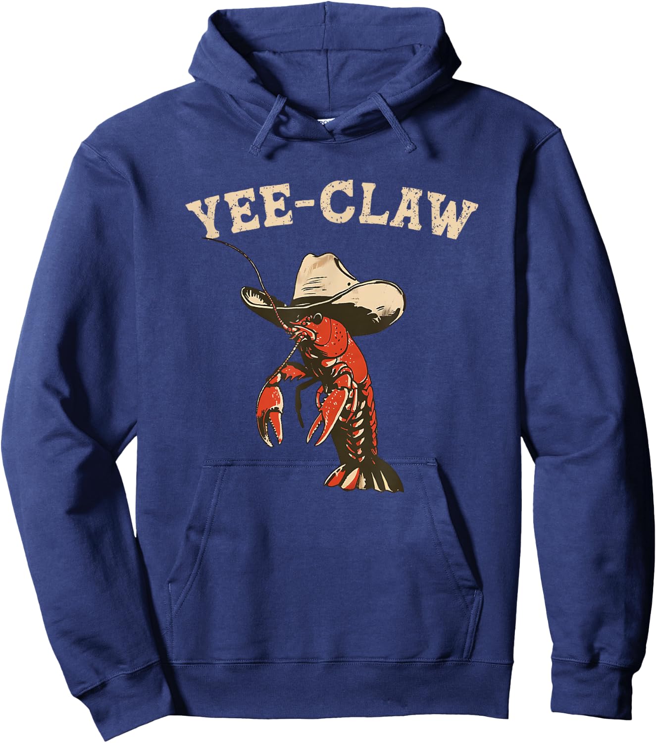 Yee Claw! Funny Crawfish Cajun Seafood Festival Hoodie - Hoodie | Navy