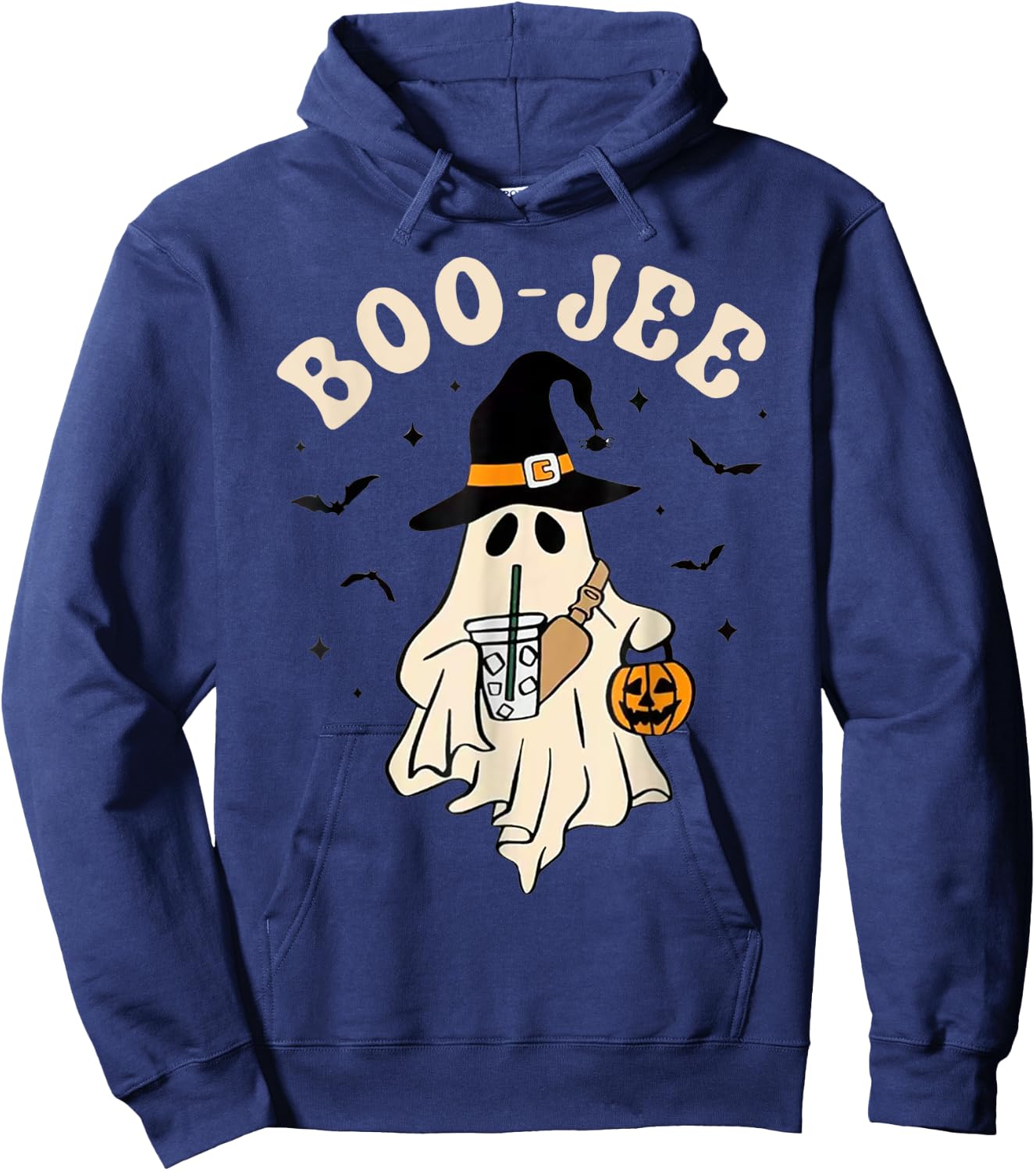Funny Boo-Jee Ghost halloween boo jee ghost spooky season Hoodie - Hoodie | Navy