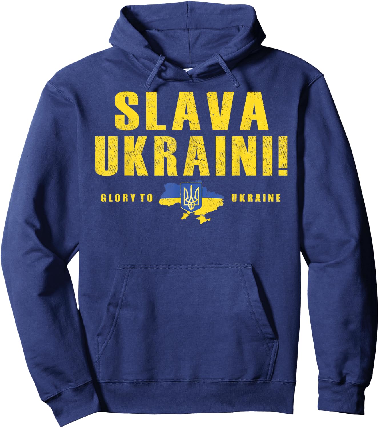 Slava Ukraini Shirt Ukraine Tryzub Flag Glory To Ukraine Hoodie - Hoodie | Navy