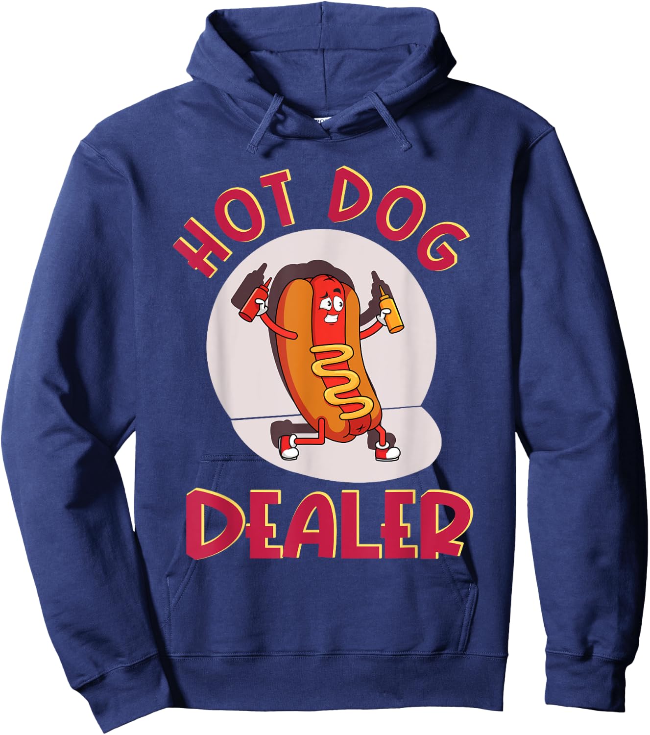 Hot Dog Outfit Eating Contest Glizzy Costume Hot Dog Dealer Men Women Kids Hoodie - Hoodie | Navy