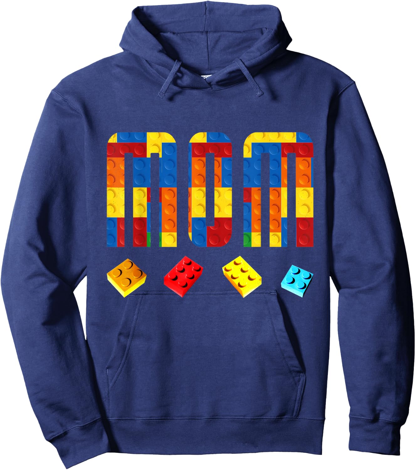 Mom Master Builder Building Blocks Birthday Family Matching Hoodie - Hoodie | Navy
