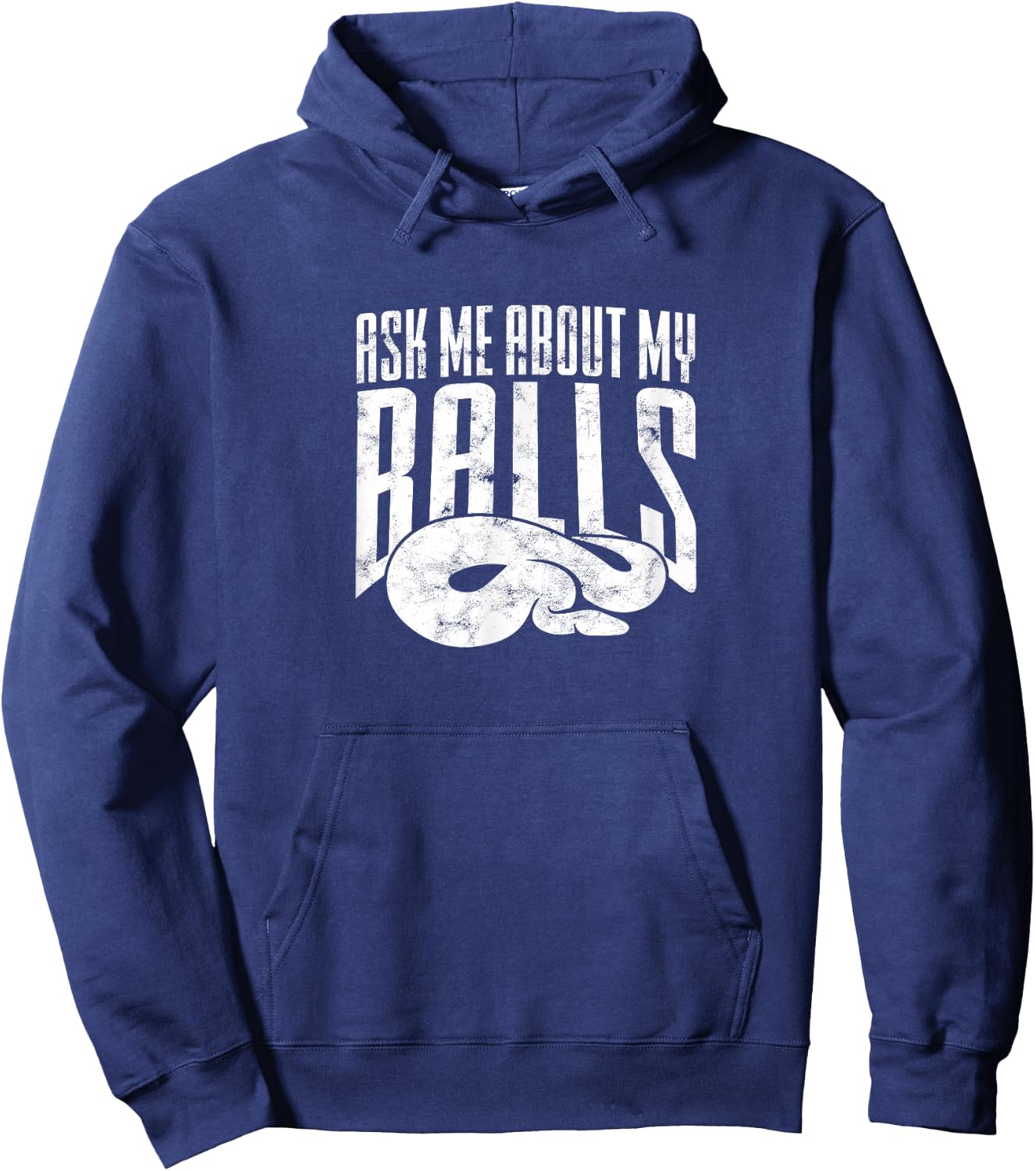 Ask me about my Balls - Funny Ball Python Snake Hoodie - Hoodie | Navy