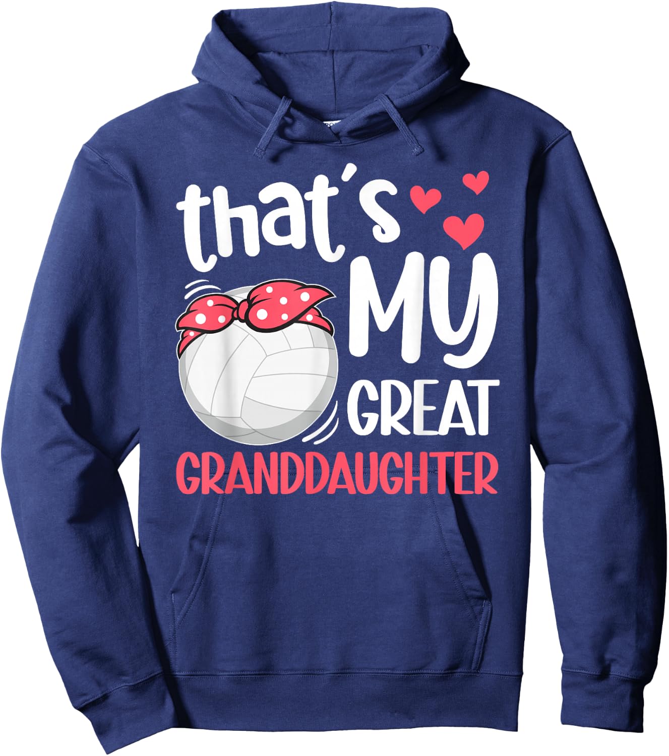 Proud Volleyball Great Grandma Of A Volleyball Player Hoodie - Hoodie | Navy