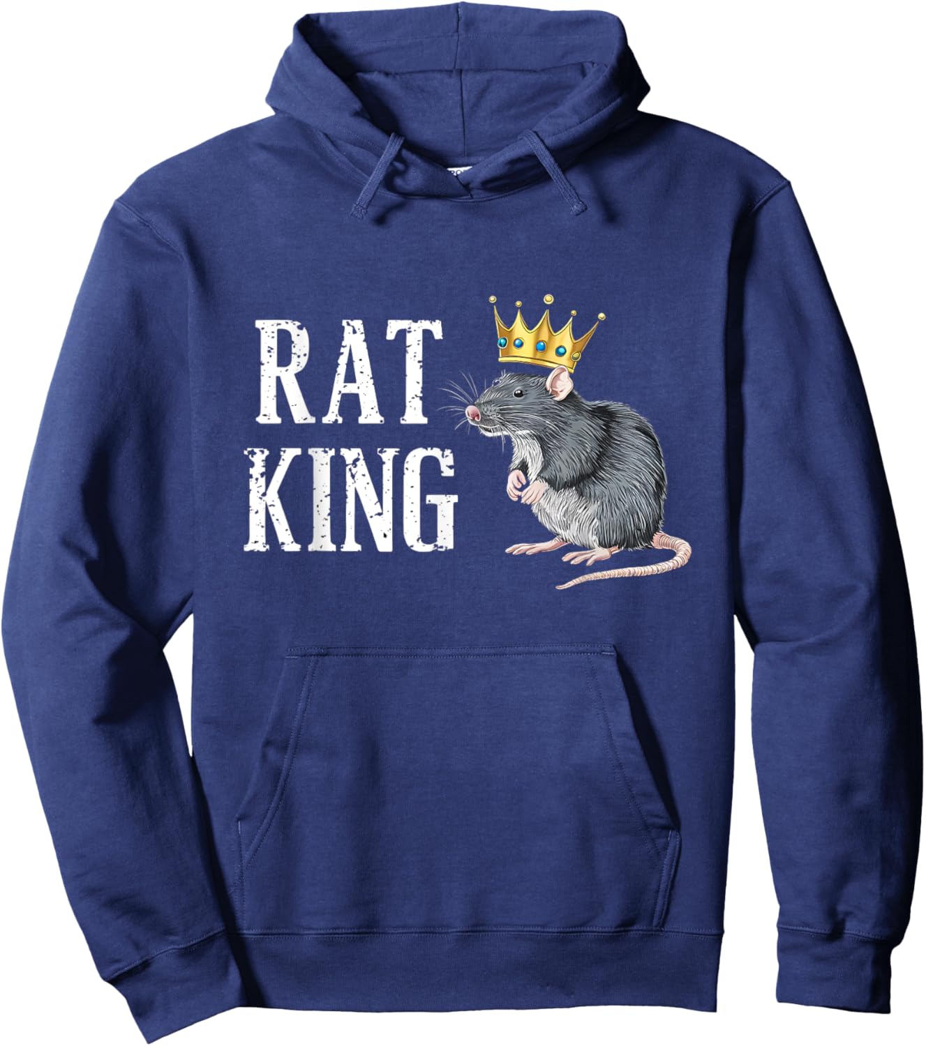 Rat King The Funny Monarch of Rodents Hoodie - Hoodie | Navy