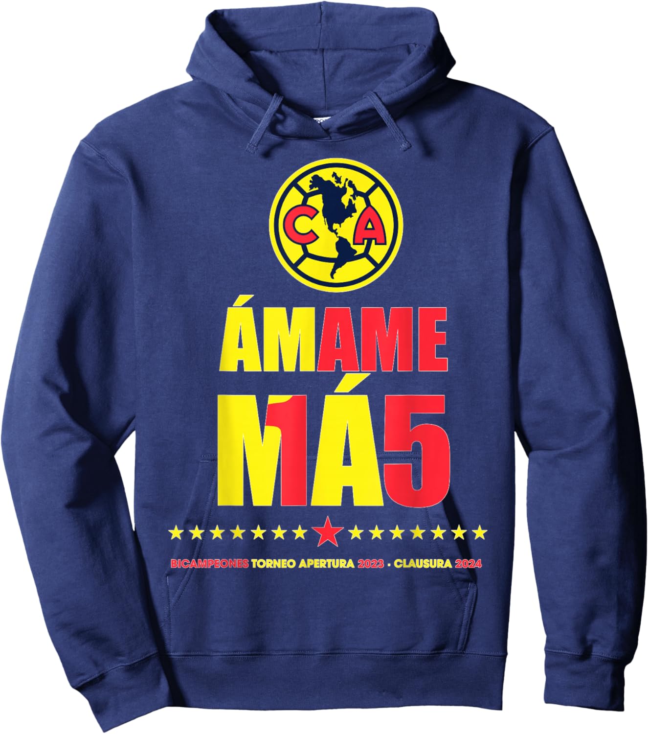 Club America Bicampeon Torneo Apertura 2023 - Clausura 2024 Hoodie - Hoodie | Navy