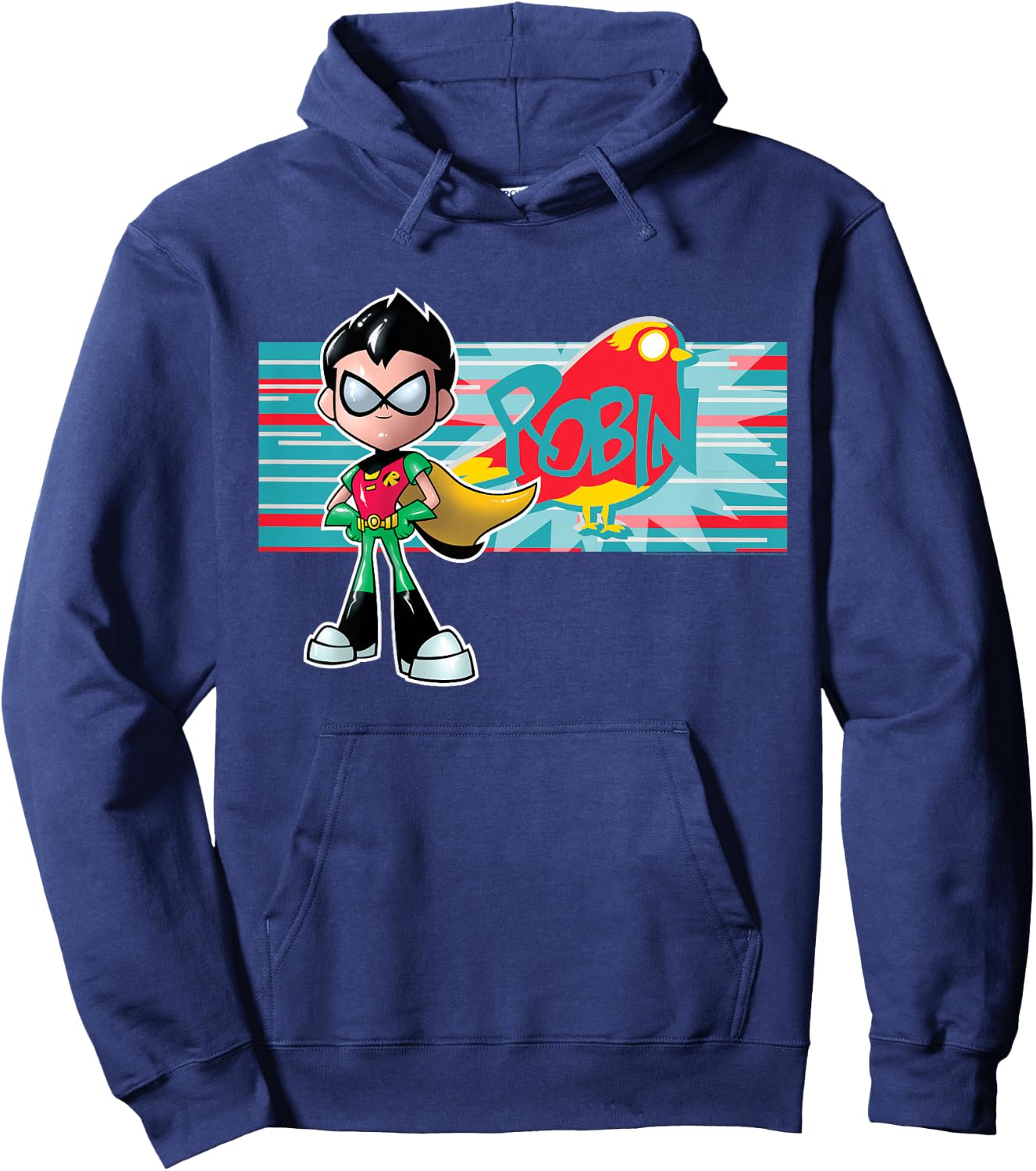 Kids DC Comics Teen Titans Go! Robin Character Panel Hoodie - Hoodie | Navy