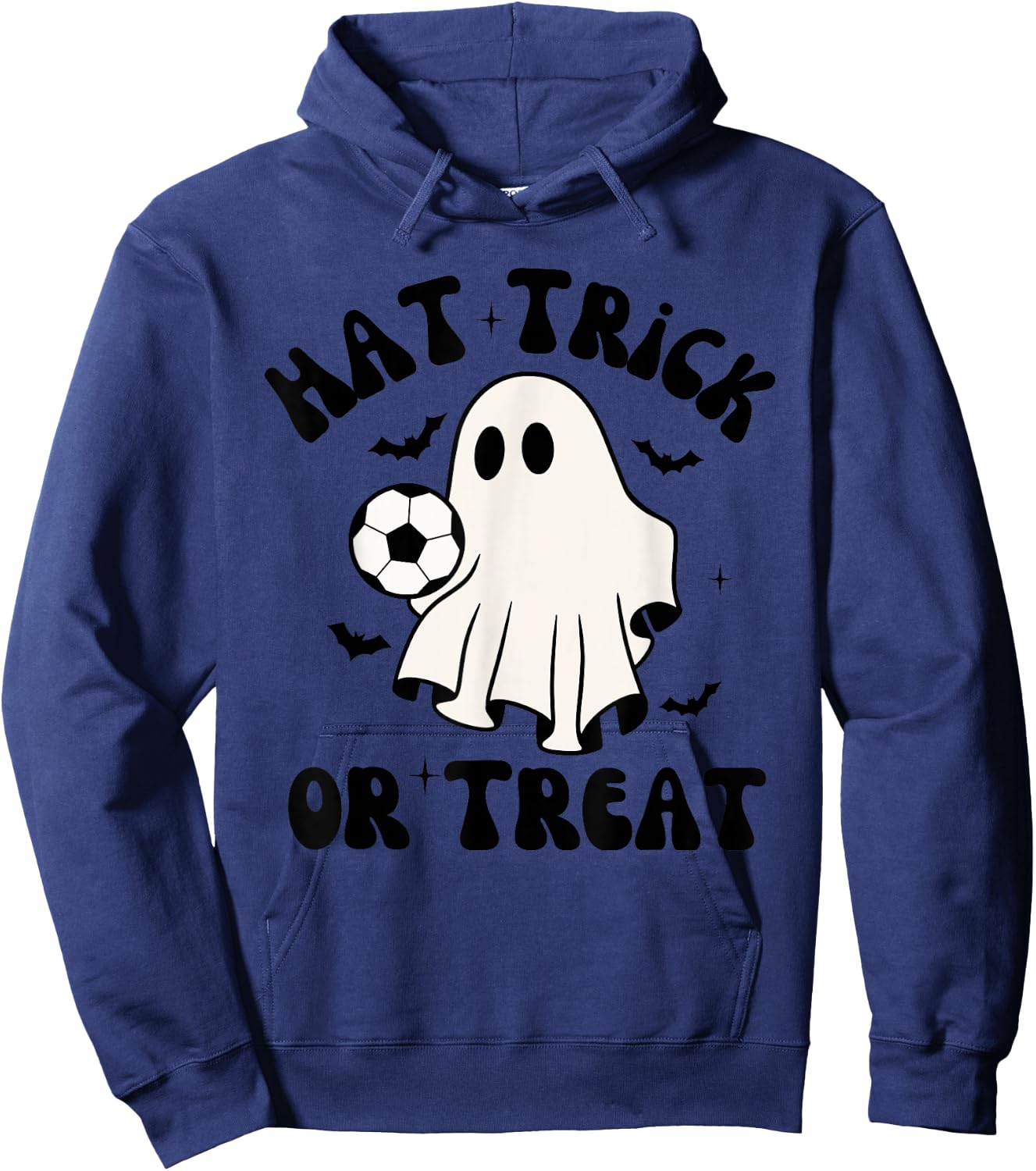 Hat-Trick Or Treat Soccer Sports Halloween Men Boys Girls Hoodie - Hoodie | Navy
