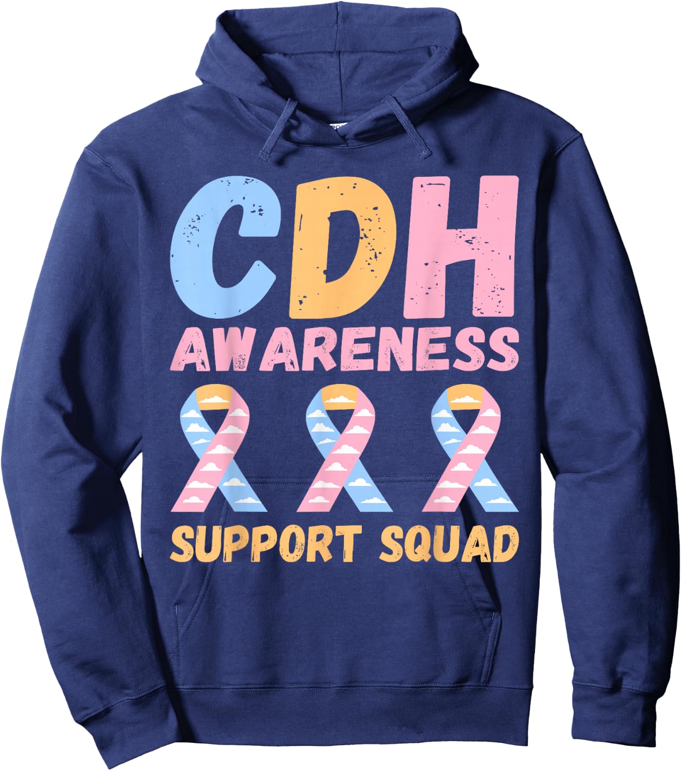 Congenital Diaphragmatic Hernia Awareness Support Squad Hoodie - Hoodie | Navy
