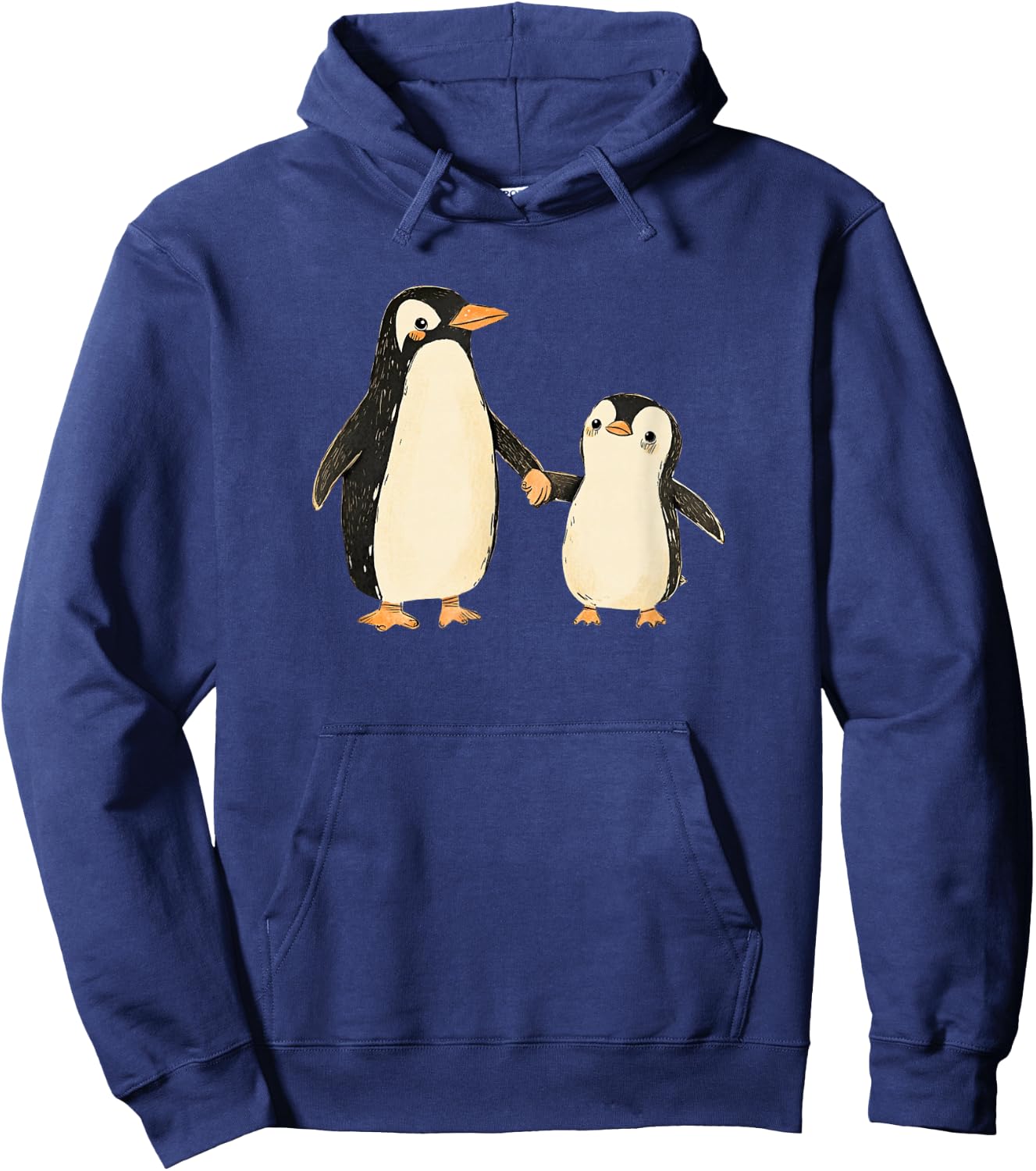 Mama and Baby Penguin Hoodie - Hoodie | Navy