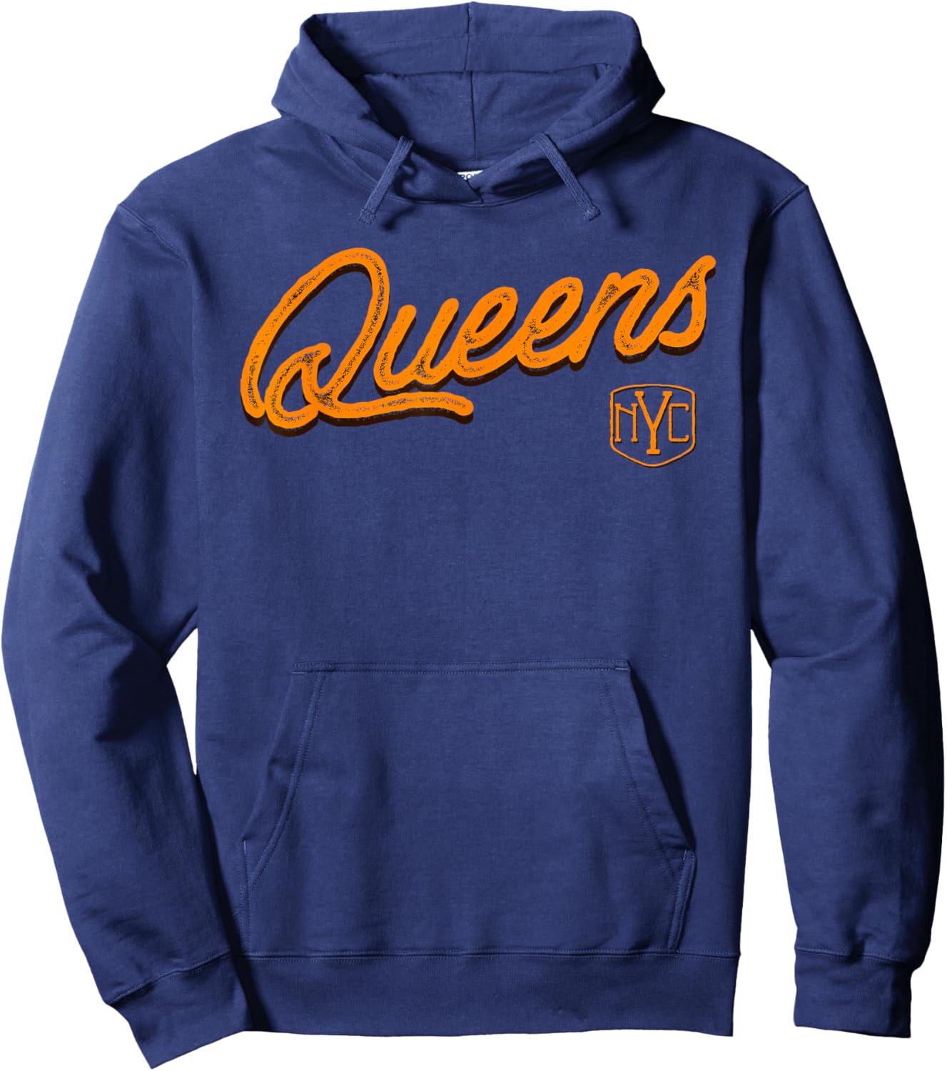 Retro Vintage Queens NY Designer Youth Hoodie - Hoodie | Navy