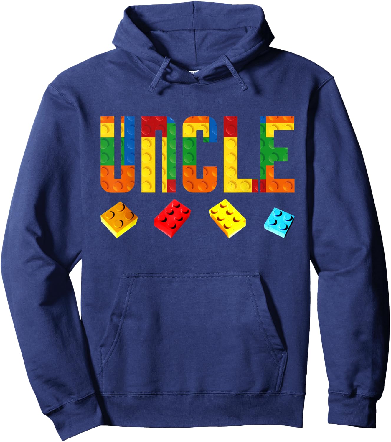 Uncle Master Builder Building Blocks Birthday Family Men Hoodie - Hoodie | Navy