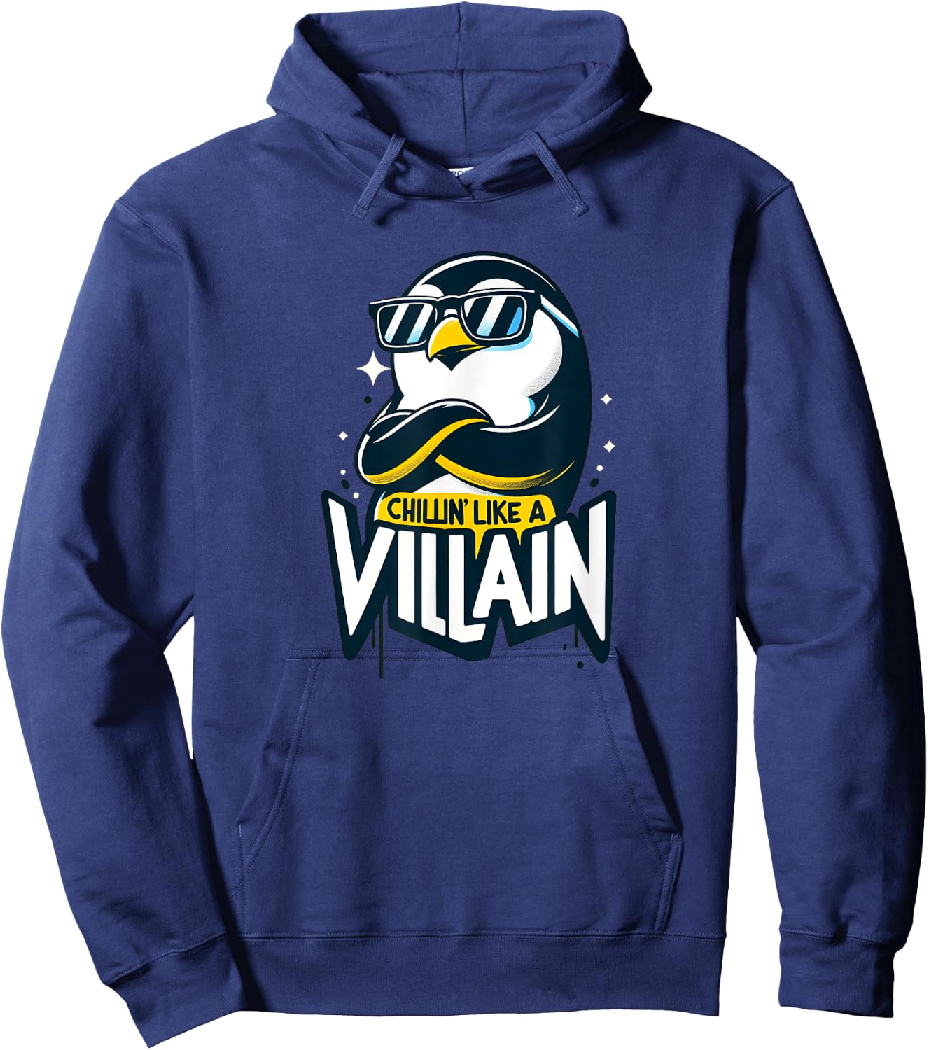 Chillin Like A Villain - Cute Penguin , Women, Kids Hoodie - Hoodie | Navy