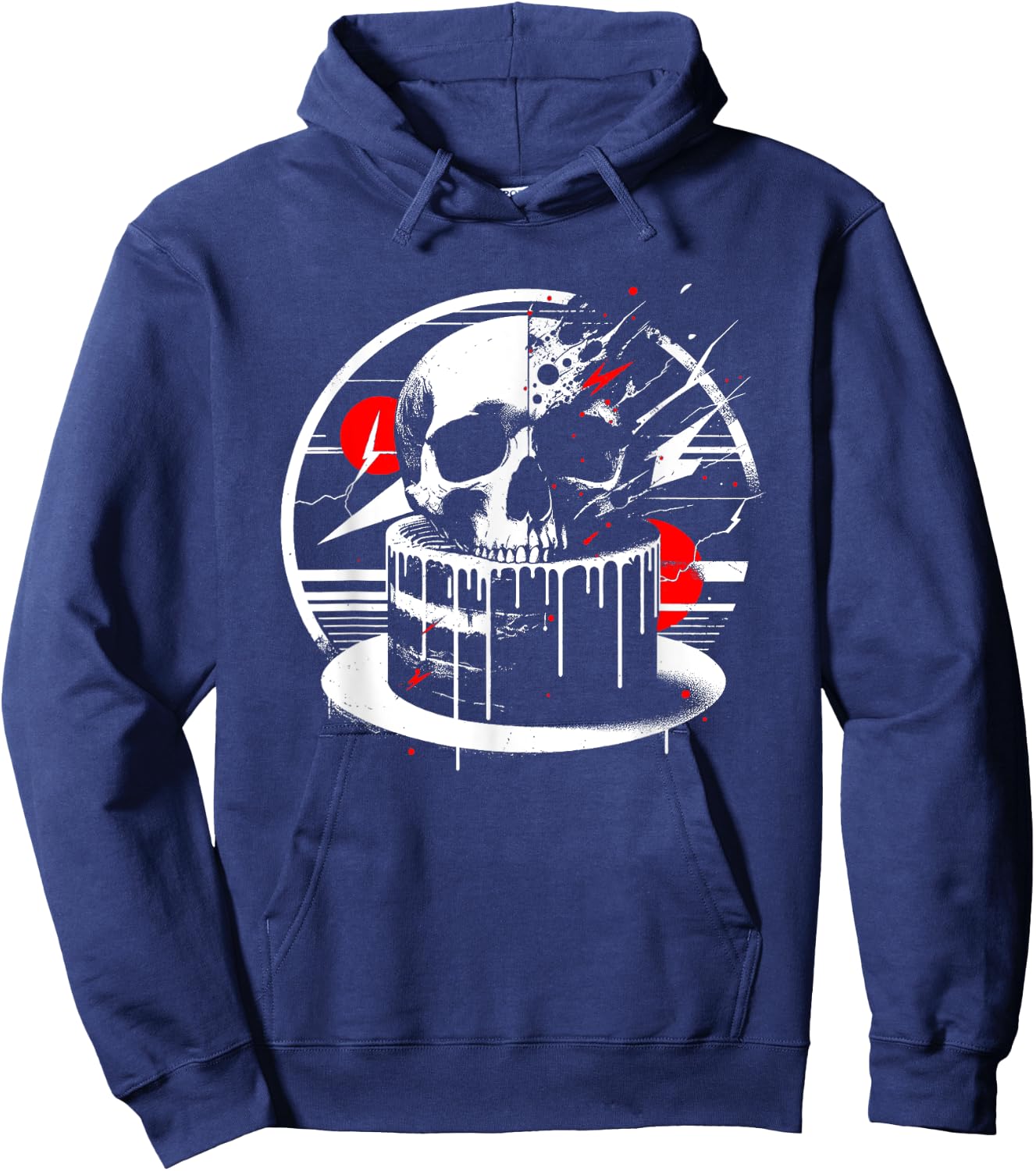 Skull Cake - Creepy Skeleton Monster Halloween Lover Hoodie - Hoodie | Navy